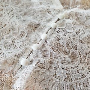 Lace Bridal Topper Bolero cap-sleeve, Size XS